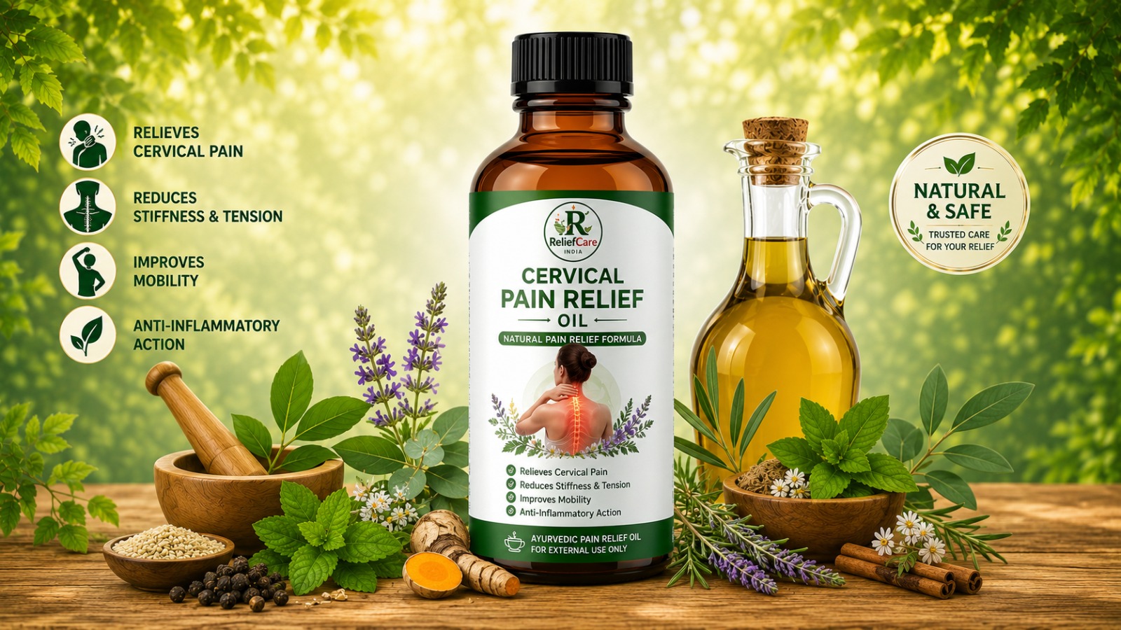 Cervical pain relief oil