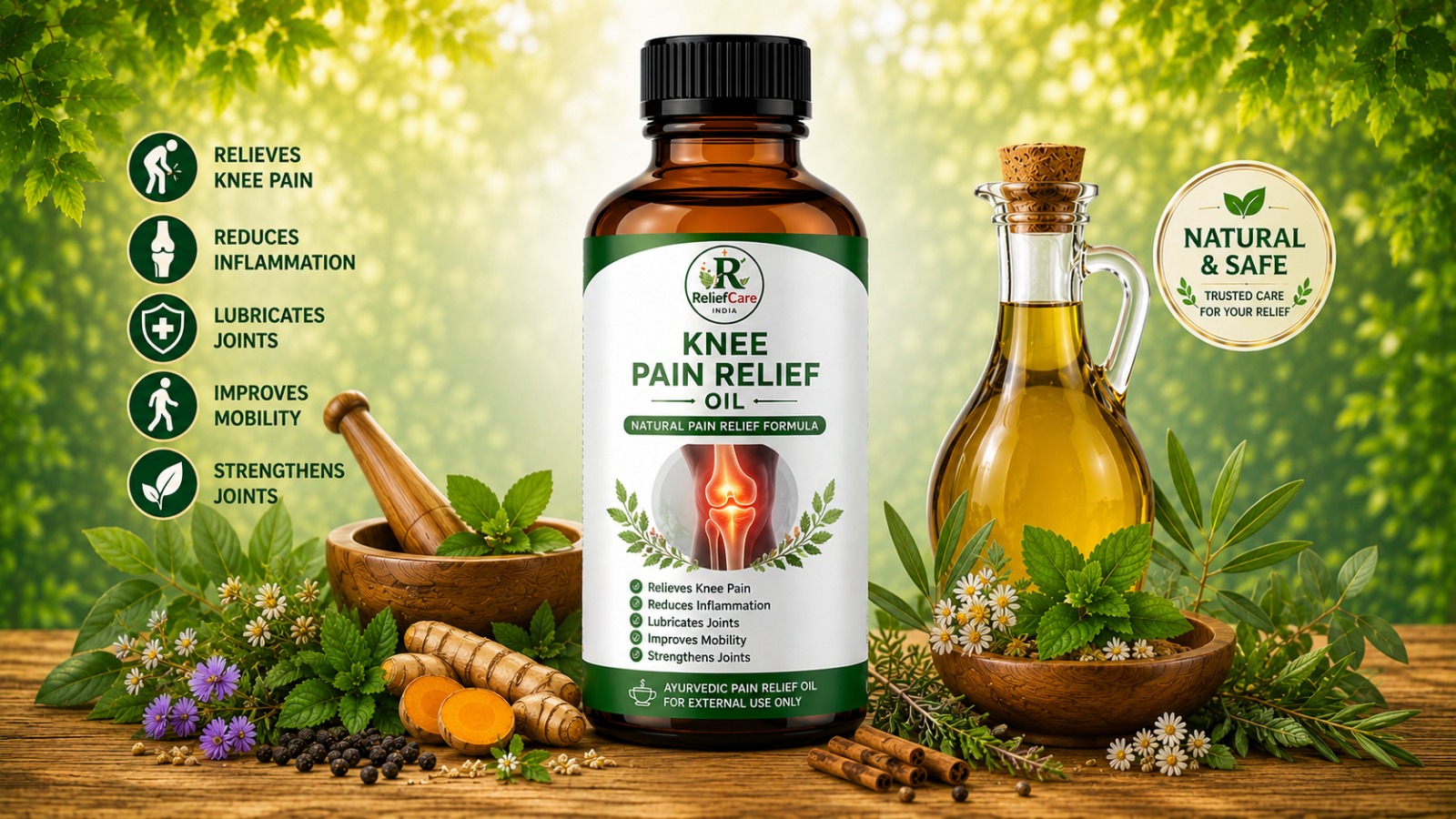 Knee pain relief oil